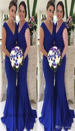 2019 New Arabic Royal Blue Mermaid Bridesmaid Dress Summer Garden Boho Bohemian Wedding Party Guest Maid of Honour Gown Plus Size C7997603