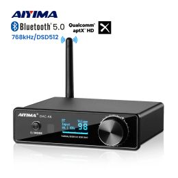 Adapter Aiyima Audio Dac A6 Bluetooth Ess9038q2m Mini Hifi Usb Dac Decoder Xmos Xu208 Pcm 32 Bit/768khz Dsd512 Support Ldac Aptxhd