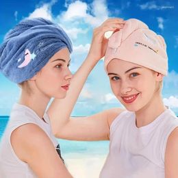 Towel 1pc Quickly Dry Hair Hat Super Absorbent Soft Bathroom Women Head Towels Girls Cute Wrap Bonnets