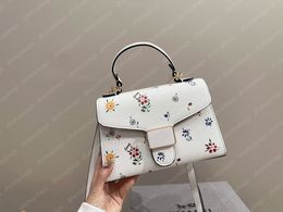 Woman Handbag leather handle brand designer floral letters Purse Crossbody bag Triple-use Satchel Portable Leisure Bag 5A