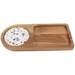 Decorative Figurines Wooden Pallet Bread Pan Food Serving Tray Party Plate Japanese-style Fruit Dessert Cake