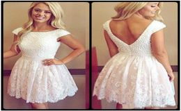 Real Image Lace Beads Short Homecoming Dresses For Girl Juniors Cocktails Short Prom Dress Party Ball Gowns Graduation Club Wear C8913502
