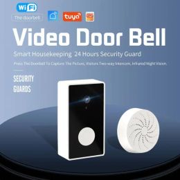 Doorbell Tuya Smart Wifi Doorbell Video Door Bell Smart Home 24 Hours Security Guard Twoway Intercom Infrared Night Vision Smart Life