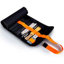 Pencils 27/38/47pcs Professional Painting Sketch Kit Roll Up Canvas Wrap Bag Drawing Art Supplies Charcoals Kneaded Eraser Pencil Case
