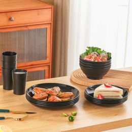 Dinnerware Sets Versatile And Durable 16-Piece Plastic Set Microwave Dishwashers Safe Perfect For Home Or Picnic