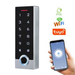 Kits TF2 IP68 Waterproof WIFI Tuya APP Biometric Fingerprint Access Controller Metal RFID Card Standalone Door Access Control System