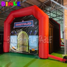 custom made red Inflatable NightClub tent 6x4.5x3.5mH (20x15x11.5ft) Air House Bar adults night club pub for party events
