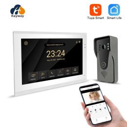 Intercom Hayway 10 Inch Video intercom Tuya Smart WIFI Video Door Phone System 1080P Doorbell Camera Full Touch Screen Monitor For Home