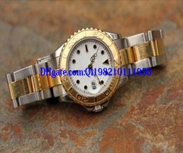 Christmas Gift Ladywomen watch Wrist watch Automatic machinery 169623 Box Papers White Dial 29mm SteelGold3901032