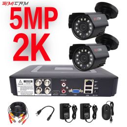 System 5.0MP cctv Security Camera System 4ch AHD camera dvr Video Recorder infrared night vision ICUT 2k Surveillance Kit phone remote