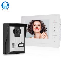 Doorbells Video Door Intercom Entry System Kit Wired Video Doorbell Phone IR Camera Rainproof Call Panel for Home Villa Building Apartment