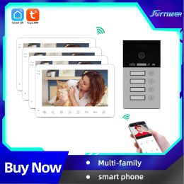 Doorbells Joytimer Tuya Video Door Phone Wireless Video Intercom Monitor Doorbell Outdoor unitd With RFIC Unlock For MultiFamily Houses