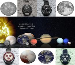 WITH BOX Moon Automatic Quartz Watch Ladies Waterproof Planet Moon Men's Watches Chronograph Mission To Mercury 42mm couple Luxury Ladies Wristwatches8787374