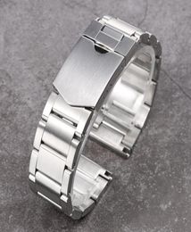 Watch Bands Silver Straight End Bracelet For Solid Stainless Steel 22mm Strap3869981