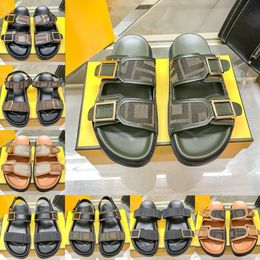 Donne Sandali di lusso Slipisti Slipisti Brand Slides Beach Summer Lady Lady Colorful Tela Black Brown Anatomic in pelle da esterno Flip Flip Flip Flops Scuffs