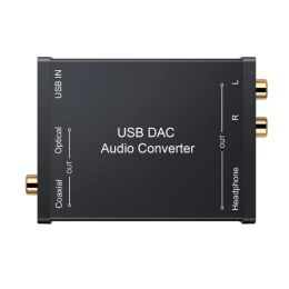 Converter USB Sound Card Converter USB DAC Converters Seamless Connexion for Windows & More Coaxial/Optical Digital Output