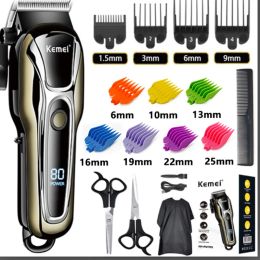 Trimmer Kemei Barber Hair Clipper Professional Hair Trimmer for Men Electric Beard Cutter Hair Cutting Hine Hair Cut Cordless Corded