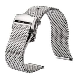 Watch Bands Mesh Bracelet Accessories Men039s 20MM Strap High Quality Stainless Steel Universal Watchband Replacement For9801568