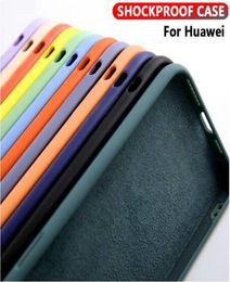 Shockproof Case For Huawei P20 P30 Mate 20 Lite Pro Liquid Silicone Phone Case For Huawei Mate 20 30 Pro P smart 2019 Back Cover3876382