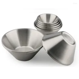 Bowls 1Pcs304 Stainless Steel Shaped Bowl MaFinish Double Layer Ceramic Ramen Soup