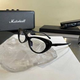 2024 New High Quality New luxury designer sunglasses 3405 Cat Eye Female Myopia Glasses Appears Lean Face Large Black Frame