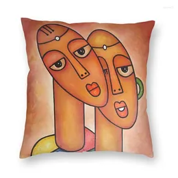 Pillow Cool Samburu Couple Abstract Art Cover Home Decorative 3D Print African Woman Style For Living Room