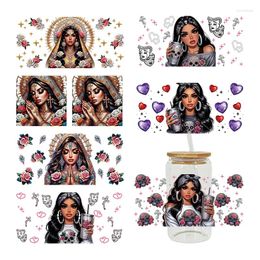 Window Stickers 3D UV DTF Transfers 16oz Cup Wraps Girl Fairy Printed For DIY Glass Ceramic Metal Leather Etc. D14835