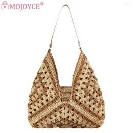 Shoulder Bags Women Vacation Bag Large Capacity Straw Woven Tote Weave All-matched Top-Handle