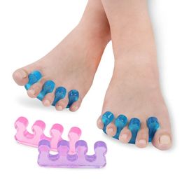 2024 3 pairs Soft Silicone Toe Separating Gel Toe Separator Flexible Finger Spacer Silicone Soft Form for Manicure Pedicure Nail Tool - for