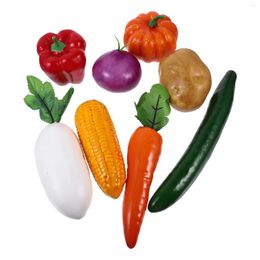 Decorative Flowers 8 Pcs Ornaments Vegetable Models Fake Fruit Kitchen Vegetables Adornment Foam Decoration Small Props