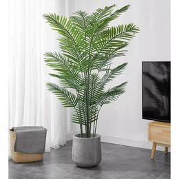 59in Palm Tree Large Fake Artificial Tropical Plants Plastic Monstera Leaves Big For Home Garden Shop Party Decor 240325