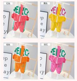 Autumn Kid Boy Girl Clothing New Casual Tracksuit Long Sleeve Letter Zipper Sets Infant Clothes Baby Pants 1 2 3 45 Years 1458 E4679750