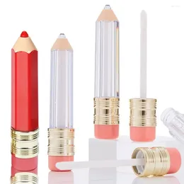 Storage Bottles 3.5ml Refillable Pencil Shaped Lipstick Glaze Container Empty Cosmetic Clean Travel Bottle DIY Combo