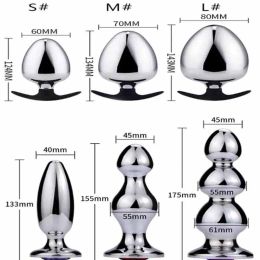 Toys Hot Selling Anal Plug Dildo Huge Fist Strap on Sex Toys for Men/women Masturbators Stainless Steel Toys Big Butt Plug Wearable