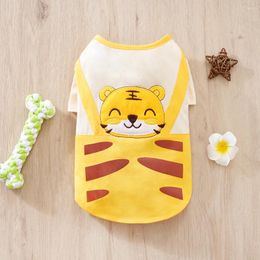 Dog Apparel Autumn Pet Clothes Cartoon Embroidered Kitten Winter Warm Cute Chihuahua Costumes Puppy Outfit Coat Novelty Pajamas