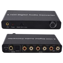 Converter 5.1CH Digital Audio Converter SPDIF Input To 5.1 Channel Audio Digital Sound Decoder Converter Compatible For DOLBY Decoding