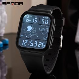 Watches SANDA Military Digital Watch Men Timer Waterproof Watch Sport Men Watches Boy Girl LED Electronic Clock Relogio Masculino