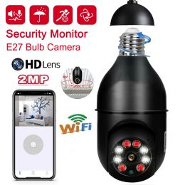 Cameras 2MP E27 Surveillance Camera Bulb Night Vision Full Color Human Track CCTV Video Indoor Smart Home iP Camer wifi Security Monitor