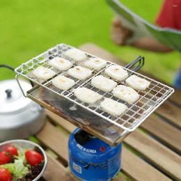 Tools Folding Grill Net Stainless Steel Barbecue Foldable Toast Rack Premium Camping Bbq Supplies For Outdoor