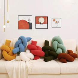 Pillow Nordic Fashion Solid Color Flower Knotted Home Sofa Plush Doll Toys 15x160cm