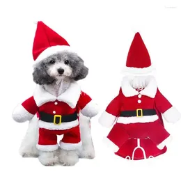 Dog Apparel Q6PE Pet Cosplay Christmas Santa Costume Accessories Dress Up For