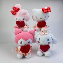 Factory wholesale price 4 styles 20cm Kuromi plush toys Mymelody Cinnamorol Kitty cat animation peripheral dolls gifts for children