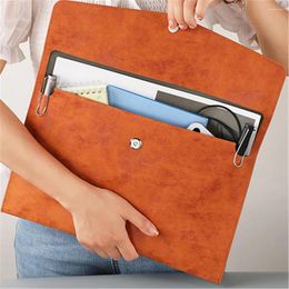 Storage Bags UP Leather File Bag Folder A4 Standard Filing Document Case For Business Office Supplies Organizer Pouch