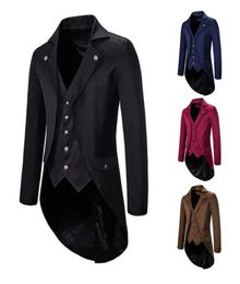 Mens Vintage Tuxedo Jacket Coat Solid Color Lapel Suit Evening Dress Autumn Winter Male Fashion Tops6879203