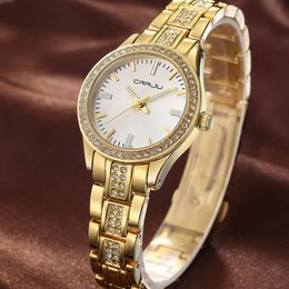 CRRJU Top Brand watch Quartz Watch Rhinestone Wristwatches Waterproof women039s Watch Women luxury watches Relogios feminine Fo8168816
