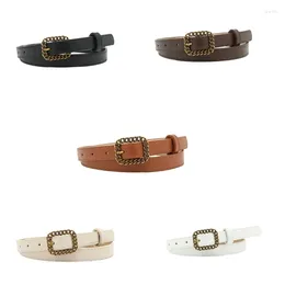 Belts Fashion Teens Versatile Belt Adjustable Pin Buckle Western For Dress Shirt