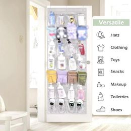 Storage Bags 28 Grids Mesh Pockets Wall Hanging Bag Door Back Organizer Fabric Cabinet Closet Shoe Holder For Home