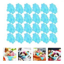 Disposable Cups Straws 50 Pcs Snow Cone Pudding Packaging Mini Plastic Containers Ice Cream Holder Platters Multipurpose Dessert