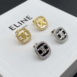 2023 Edge Diamond Triumphal Arch High End, Small Popular Western Style, Unique Design, Earrings, and Earrings for Women