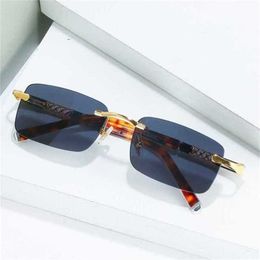 2024 Top designers 10% OFF Luxury Designer New Men's and Women's Sunglasses 20% Off card board material leg frameless small box optical SunglassesKajia
